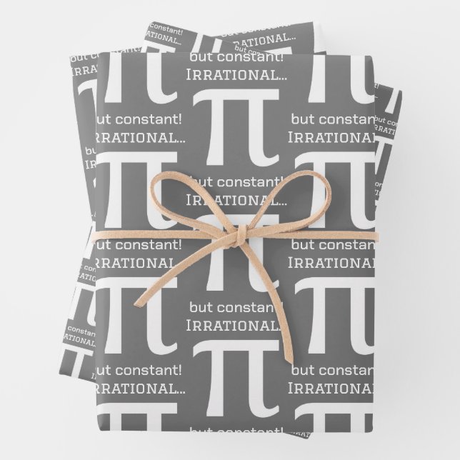 Personalized Pi Symbol, Math Lover Wrapping Paper Sheets (In situ)