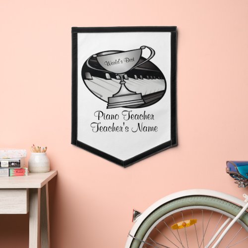 Personalized Pianist Piano Teacher Pennant