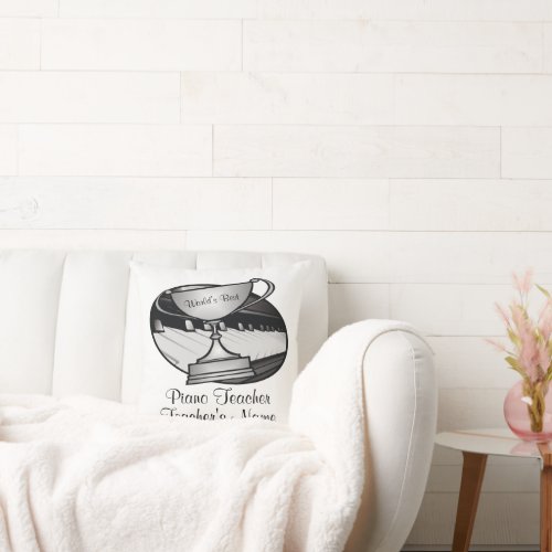 Personalized Pianist Piano Teacher Throw Pillow