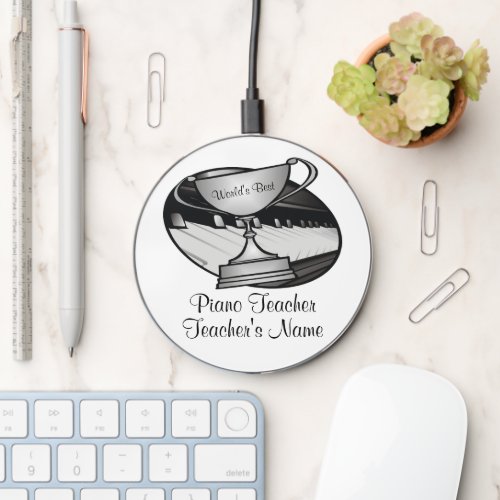 Personalized Pianist Piano Teacher Wireless Charger