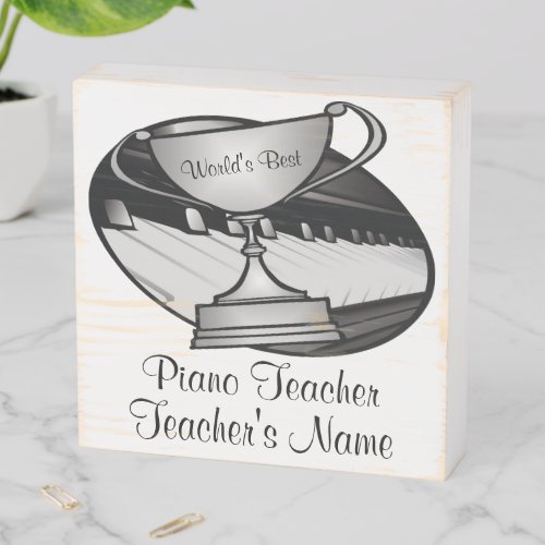 Personalized Pianist Piano Teacher Wooden Box Sign