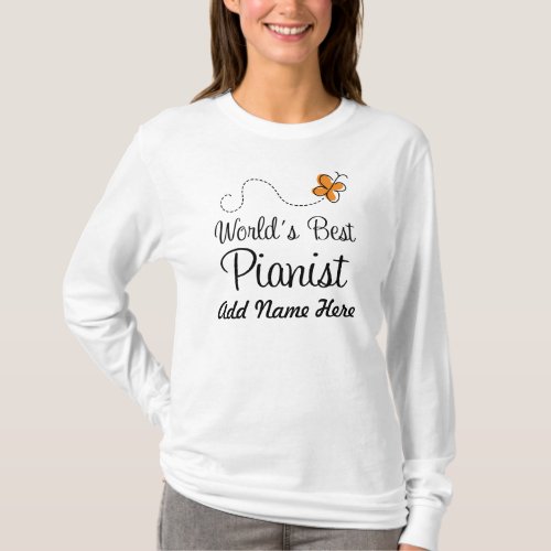 Personalized Pianist Worlds Best Music Tee Shirt