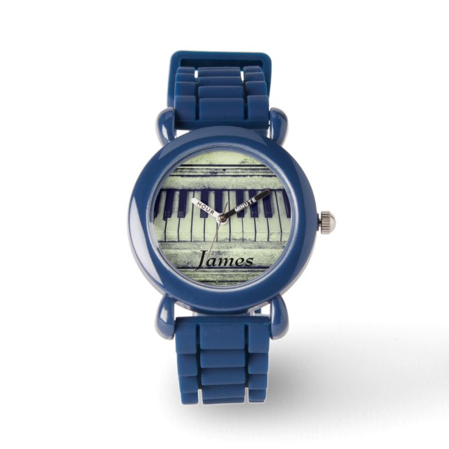 Personalized, Piano, Boy's Watch (Front)