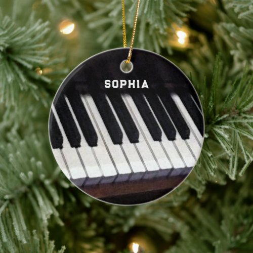 Personalized Piano Collection Ceramic Ornament