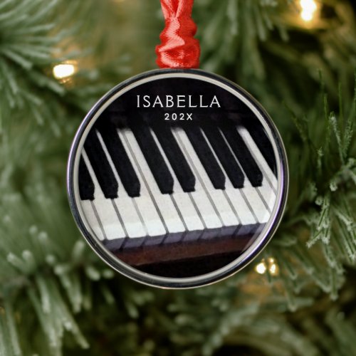 Personalized Piano Collection Metal Ornament