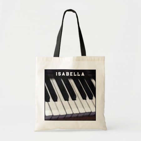 Personalized Piano Design Tote Bag