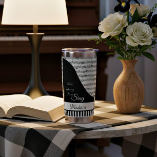 Personalized piano insulated tumbler