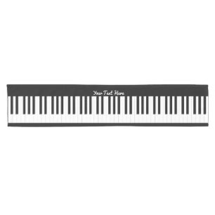 Personalized Piano Keyboard Keys Music Themed Short Table Runner
