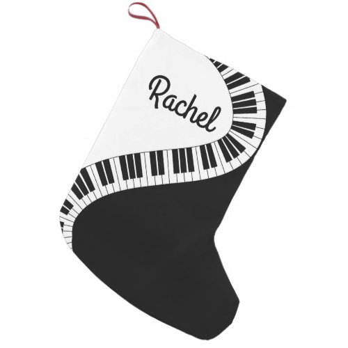 Personalized Piano Keyboard Musical Christmas Stoc Small Christmas Stocking