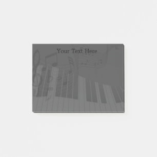 Personalized Piano Keyboard Musical Notes Post It
