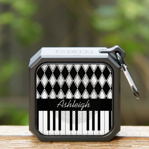 Personalized Piano Keys and Diamonds Bluetooth Speaker