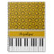 Personalized Piano Keys Black Quatrefoil on Gold