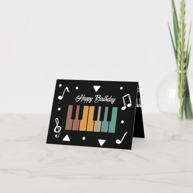 Personalized Piano Keys  Card (Front)