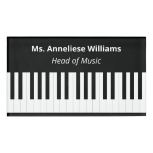 Personalized Piano Keys Keyboard Music Musician Name Tag