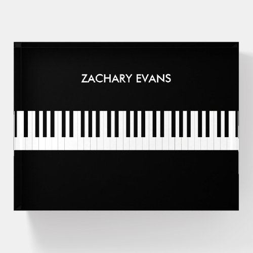 Personalized Piano Keys Music Musical Instrument Paperweight