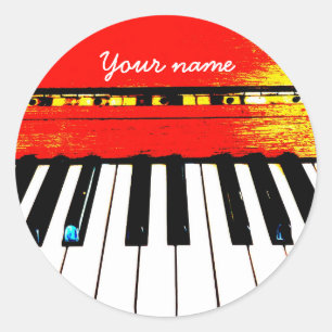 Personalized Piano Keys Sticker