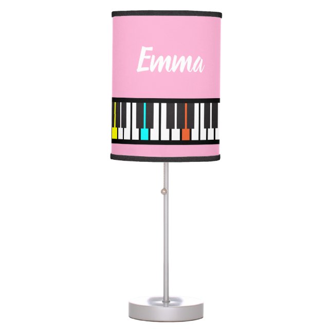 Personalized Piano Keys  Table Lamp (Front)