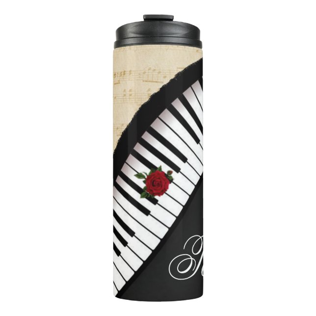 Personalized Piano Keys Thermal Tumbler (Front)