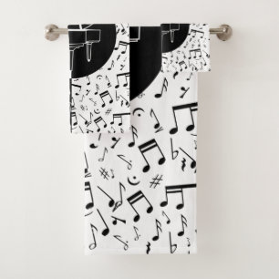 Personalized Piano lover art Bath Towel Set
