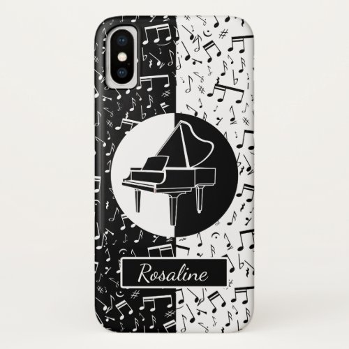 Personalized Piano lover art iPhone XS Case