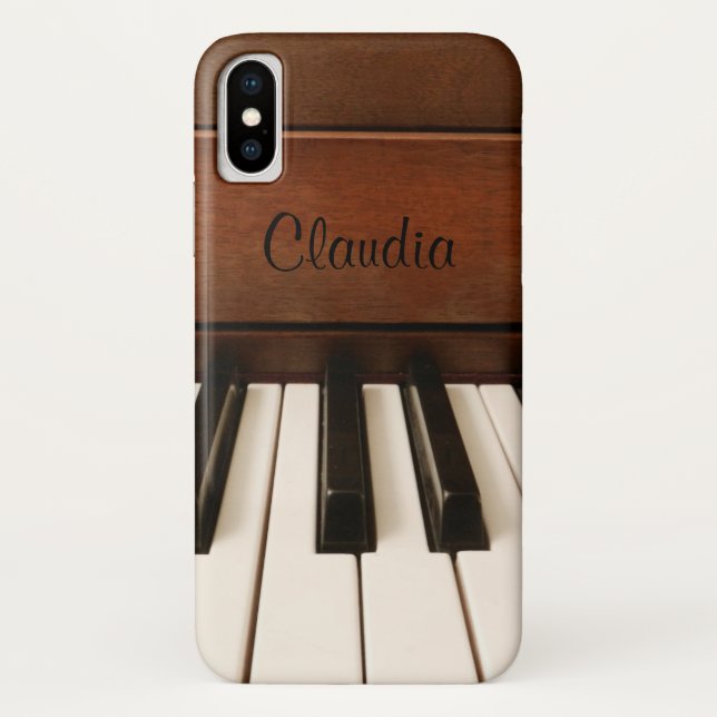 Personalized Piano Music iPhone X Case (Back)