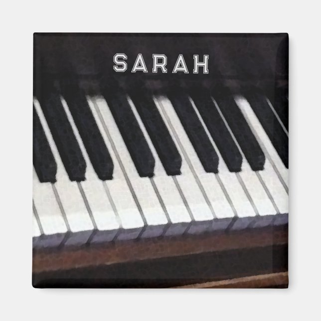 Personalized Piano Music Magnet (Front)