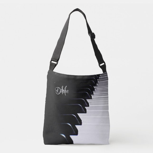 Personalized Piano Music Tote Bag (Front)