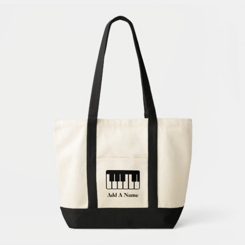 Personalized Piano Music Tote Bag Gift
