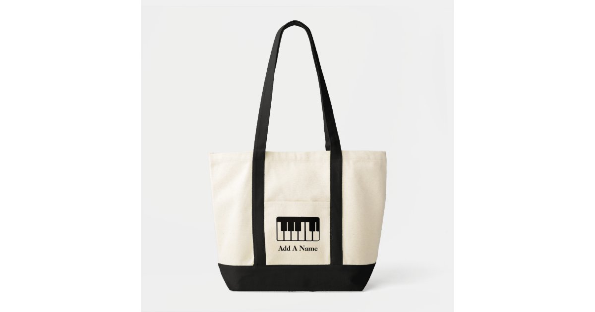 Personalized Piano Tote Bag 