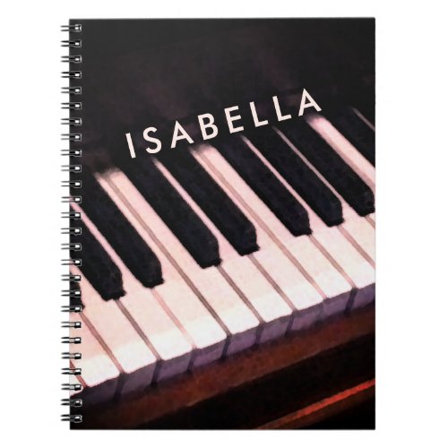 Personalized Piano Notebook