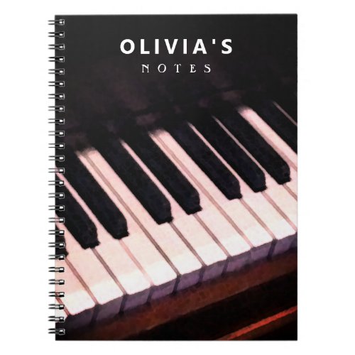 Personalized Piano Notebook
