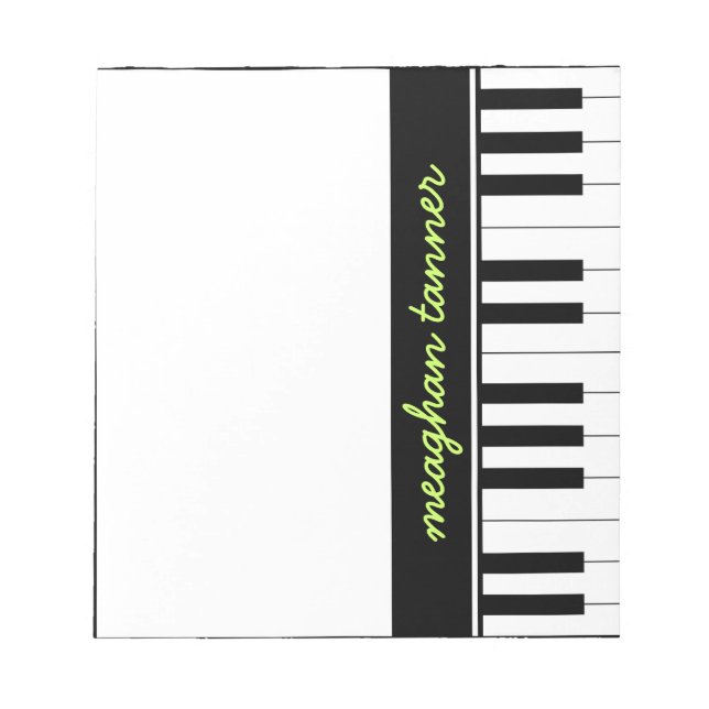 Personalized Piano Notepad (Front)