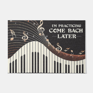 Personalized Piano Player Gift, I'm Practicing Doormat