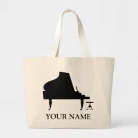 Personalized Piano Tote Bag 