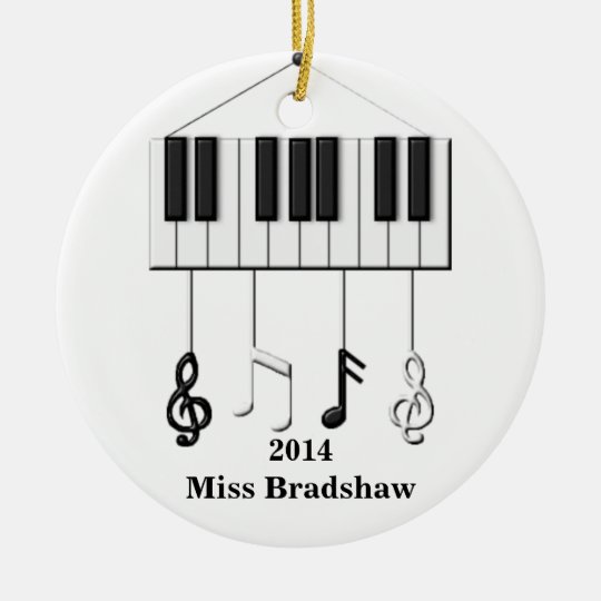 Personalized Piano Teacher Ornament