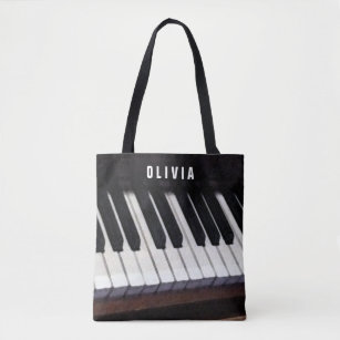 Id Rather Be Playing My Piano Personalized Musicians Tote Bag