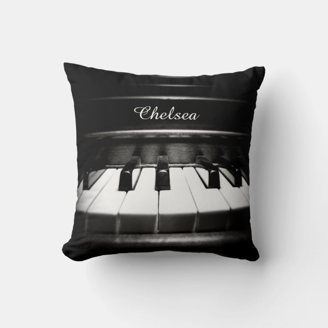 Personalized Piano Throw Pillow (Front)