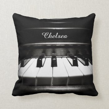 Personalized Piano Throw Pillow by UROCKDezineZone at Zazzle