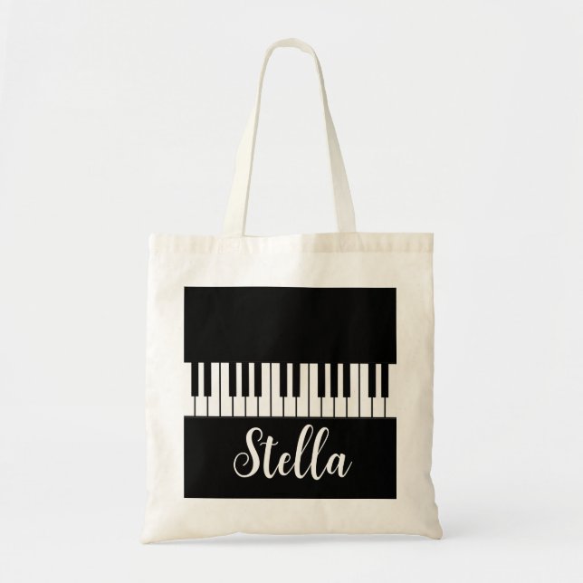 Personalized Piano Tote Bag (Front)