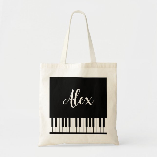 Personalized Piano  Tote Bag (Front)