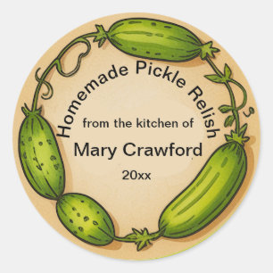 Personalized Pickle Canning Jarring Labels