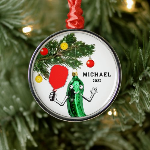 Personalized Pickleball 2023 Collectible Metal Ornament