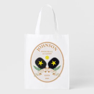 Personalized Pickleball Academy Logo & Name Grocery Bag
