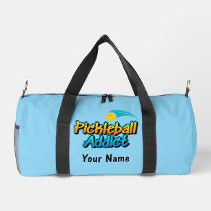 Personalized Pickleball Addict Blue Duffle Bag