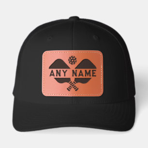 Personalized Pickleball Any Name Leather Patch Hat