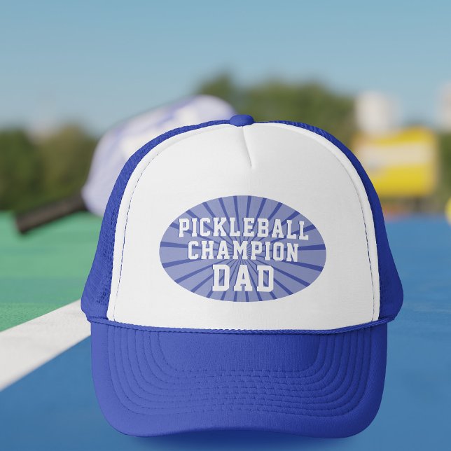 Personalized Pickleball Champion Dad Trucker Hat (Perfect trucker hat for the Pickleball Champion in your life. Add their name)