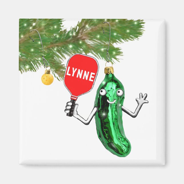 Personalized Pickleball Christmas Gift Ideas Magnet (Front)