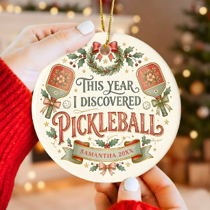 Personalized Pickleball Christmas Ornament