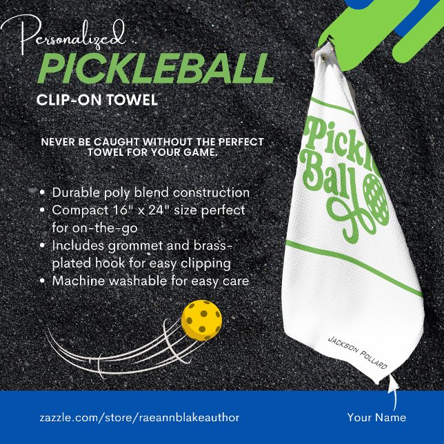 Personalized Pickleball Clip-on Towel (Creator Uploaded)