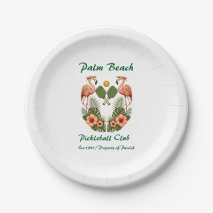 Personalized Pickleball Club Party Paper Plates